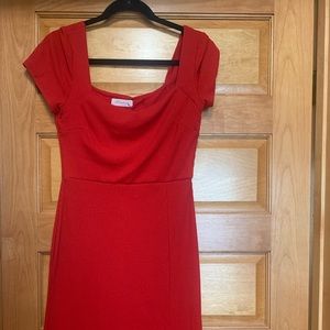 Red All in Favor midi dress medium